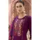 Rayon Resham Work Party Wear Readymade Salwar Suit In Purple - 9776189459