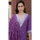 Silk Embroidered Party Wear Readymade Salwar Suit In Purple - 9777189462