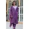 Silk Embroidered Party Wear Readymade Salwar Suit In Purple - 9777189462