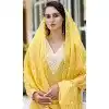 Silk Embroidered Party Wear Readymade Salwar Suit In Yellow - 9777189463