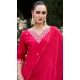 Silk Embroidered Party Wear Readymade Salwar Suit In Red - 9777189464