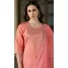 Rayon Embroidered Party Wear Readymade Salwar Suit In Peach - 9777189467