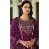 Rayon Embroidered Party Wear Readymade Salwar Suit In Purple - 9777189468