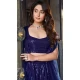 Blue Georgette Sequence Work Party Wear Lehenga Choli - 9817189764