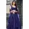 Blue Georgette Sequence Work Party Wear Lehenga Choli - 9817189764