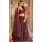 Brown Georgette Sequence Work Party Wear Lehenga Choli - 9817189768