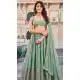 Sea Green Georgette Sequence Work Party Wear Lehenga Choli - 9818189771