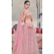 Net Embroidery Work Designer Wear Lehenga Choli In Pink - 9819189775