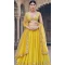 Georgette Sequence Work Party Wear Lehenga Choli In Lemon Yellow - 9820189779