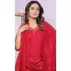 Rani Pink Muslin Hand Work Party Wear Readymade Salwar Suit - 9836189869