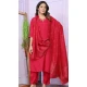 Rani Pink Muslin Hand Work Party Wear Readymade Salwar Suit - 9836189869