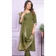Mehendi Green Viscose Silk Embroidery Work Party Wear Readymade Salwar Suit - 9836189876