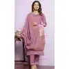Pastel Purple Viscose Silk Embroidery Work Party Wear Readymade Salwar Suit - 9836189877