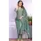 Green Russian Silk Hand Work Party Wear Readymade Salwar Suit - 9836189881