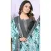 Solid Grey Modal Silk Hand Work Party Wear Readymade Salwar Suit - 9836189882