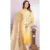 Yellow Printed Modal Silk Hand Work Party Wear Readymade Salwar Suit - 9836189891
