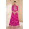 Rani Pink Georgette Embroidered Party Wear Gown - 9840189908