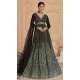 Georgette Embroidered Function Wear Designer Gown In Black - 9841189912