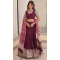 Wine Viscose Jacquard Printed Party Wear Lehenga Choli - 9900191137