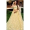 Light Yellow Soft Net Sequins Embroidered Party Wear Lehenga Choli - 9937191342