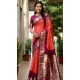 Brown Rust Dola Silk Bandhej Printed Party Wear Saree - 147161383