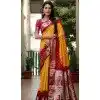 Mustard Dola Silk Bandhej Printed Party Wear Plus Size Saree - 147161384