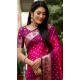 Pink Dola Silk Bandhej Printed Party Wear Saree - 147161385