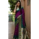 Purple Dola Silk Bandhej Printed Party Wear Saree - 147161388