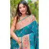 Plus Size Paithani Silk Woven Work Party Wear Designer Saree In Blue - 147271464