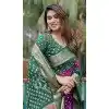Green Dola Silk Bandhej Printed Traditional Wear Plus Size Saree - 147361519