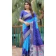 Blue Dola Silk Bandhej Printed Traditional Wear Saree - 147361521