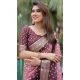 Brown Dola Silk Bandhej Printed Traditional Wear Saree - 147361522