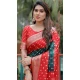 Red Dola Silk Bandhej Printed Traditional Wear Saree - 147361523