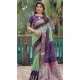 Purple Dola Silk Bandhej Printed Traditional Wear Saree - 147361524