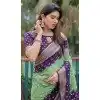 Purple Dola Silk Bandhej Printed Traditional Wear Plus Size Saree - 147361524