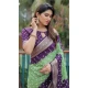 Purple Dola Silk Bandhej Printed Traditional Wear Saree - 147361524