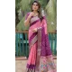 Magenta Dola Silk Bandhej Printed Traditional Wear Saree - 147361525
