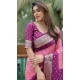 Magenta Dola Silk Bandhej Printed Traditional Wear Saree - 147361525