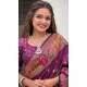 Pashmina Silk Meenakari Work Party Wear Saree In Purple - 147371526