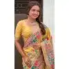 Plus Size Pashmina Silk Meenakari Work Party Wear Saree In Yellow - 147371529