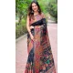 Pashmina Silk Meenakari Work Party Wear Saree In Black - 147371531