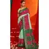 Sky Blue Tussar Silk Swarovski Work Party Wear Designer Plus Size Saree - 147441592