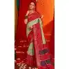 Olive Green Tussar Silk Swarovski Work Party Wear Designer Plus Size Saree - 147441593