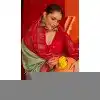 Olive Green Tussar Silk Swarovski Work Party Wear Designer Plus Size Saree - 147441593