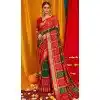 Lunar Green Tussar Silk Swarovski Work Party Wear Designer Plus Size Saree - 147441594