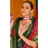Navy Blue Tussar Silk Swarovski Work Party Wear Designer Plus Size Saree - 147441595