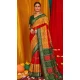 Mustard Tussar Silk Swarovski Work Party Wear Designer Saree - 147441596