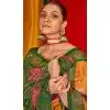 Mustard Purple Tussar Silk Swarovski Work Party Wear Designer Plus Size Saree - 147441597