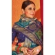 Grey Blue Tussar Silk Swarovski Work Party Wear Designer Saree - 147441598