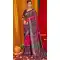 Pink Purple Tussar Silk Swarovski Work Party Wear Designer Saree - 147441600